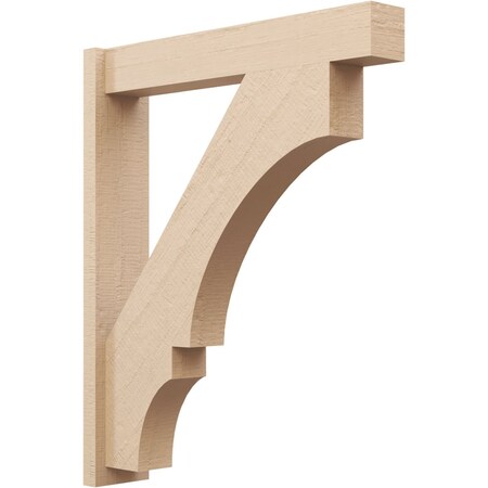 Ekena Millwork 5 1/2-in W x 28-in D x 34-in H Balboa Block Rough Cedar Woodgrain TimberThane Outlooker, Primed Tan OUTUR055X28X34BOA44RCPR